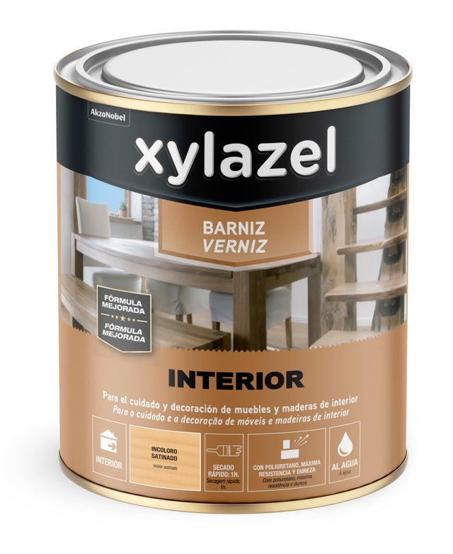 VERNIZ INTERIOR AQUOSO ACETINADO XYLAZEL 750ML INCOLOR