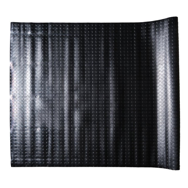 ROLO PAVIMENTO DE BORRACHA CÍRCULOS 1,2X2M PRETO