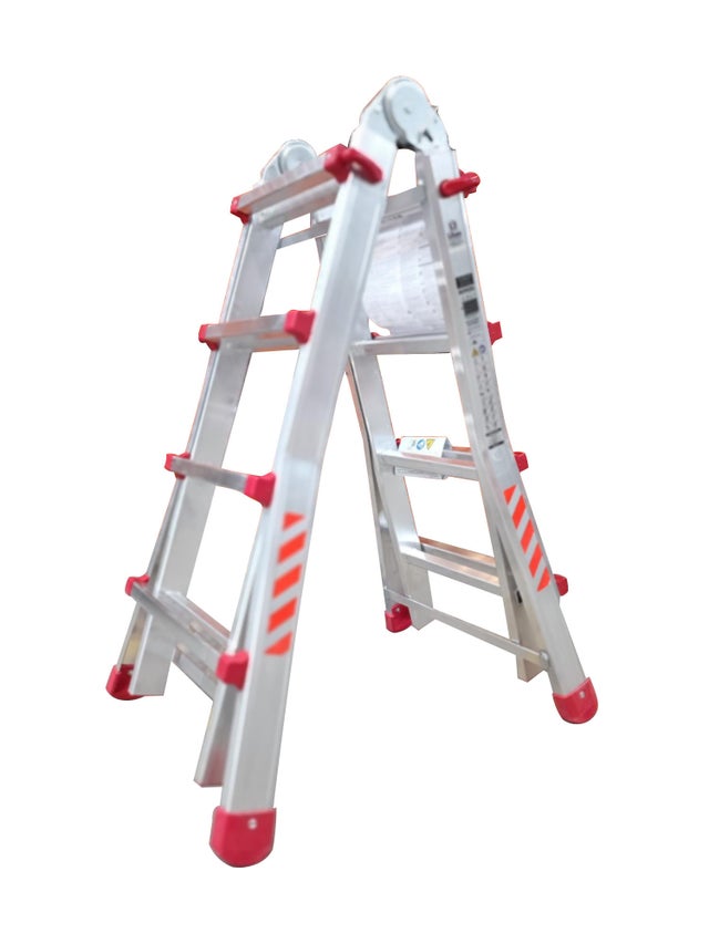 ESCADA ARTICULADA MULTIPOSIÇÕES ALUMÍNIO 2LANCES 4X4 DEGRAUS