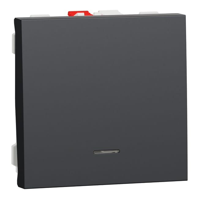 PULSADOR ANCHO SERIE NEW UNICA ANTRACITA - 1