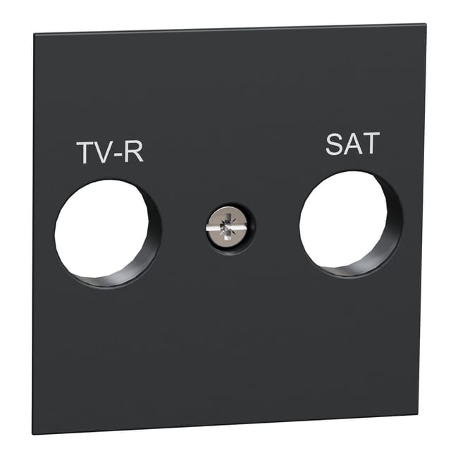 TAPA R-TV/SAT SERIE NEW UNICA ANTRACITA - 1