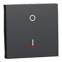 INTERRUPTOR BIPOLAR ANCHO SERIE CON LUZ NEW UNICA ANTRACITA - 1