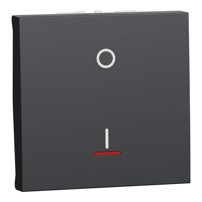 INTERRUPTOR BIPOLAR ANCHO SERIE CON LUZ NEW UNICA ANTRACITA - 1