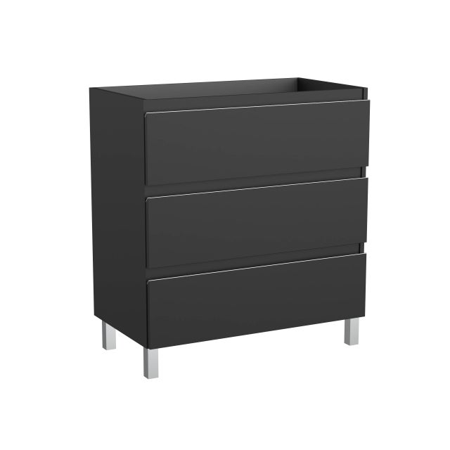 MUEBLE DE BAÑO MODULAR ATLANTIS ANTRACITA 3 CAJONES 80X45CM