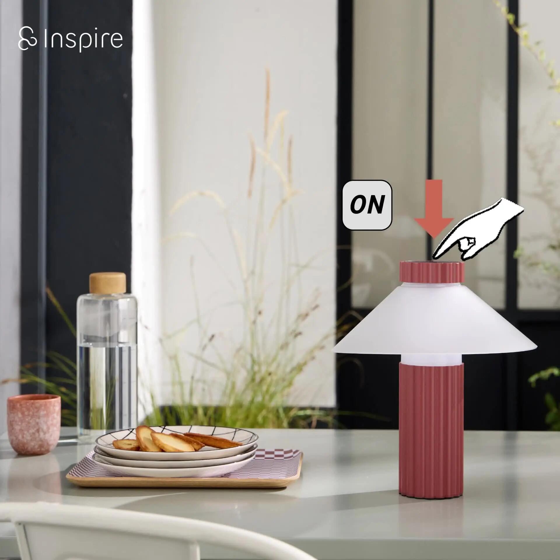 Lampe solaire et USB Doria, 400 lumens, blanc neutre, rouge, INSPIRE - 11