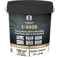 PINTURA PLASTICA BLANCA MATE 15L L4000 - 1