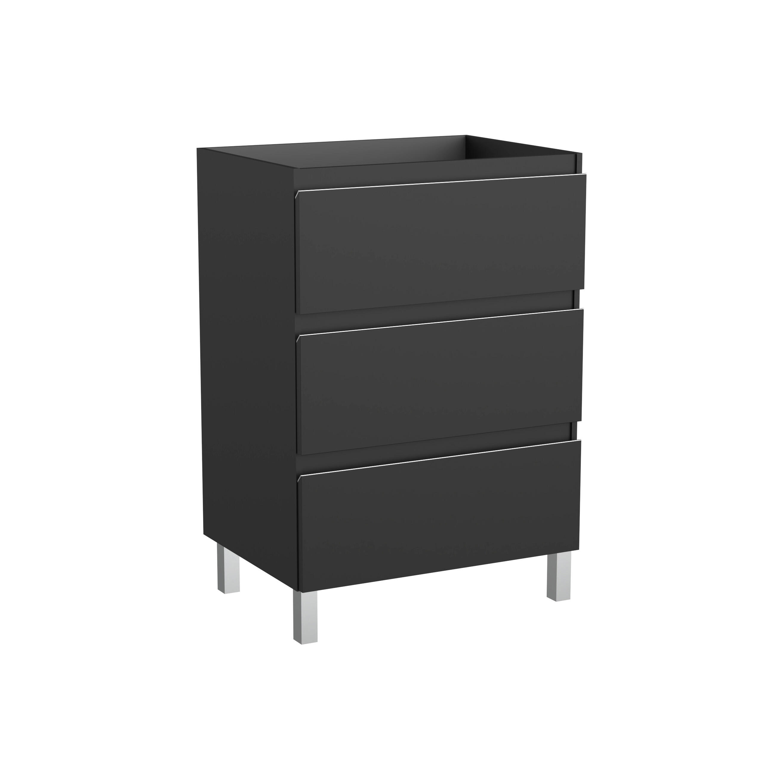 MUEBLE DE BAÑO MODULAR ATLANTIS ANTRACITA 3 CAJONES 60X45CM - 2