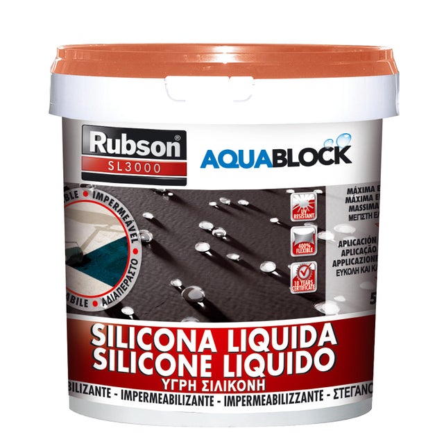 IMPERMEABILIZANTE SILICONE LÍQUIDO RUBSON SL3000 5KG TELHA