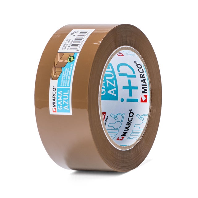 FITA ADESIVA PARA EMBALAGEM GAMA AZUL MIARCO 48MMX132M CASTANHO