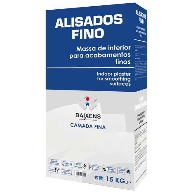 MASSA DE RENOVAÇÃO EM PÓ INTERIOR 8 HORAS CAPA FINA BAIXENS 15KG