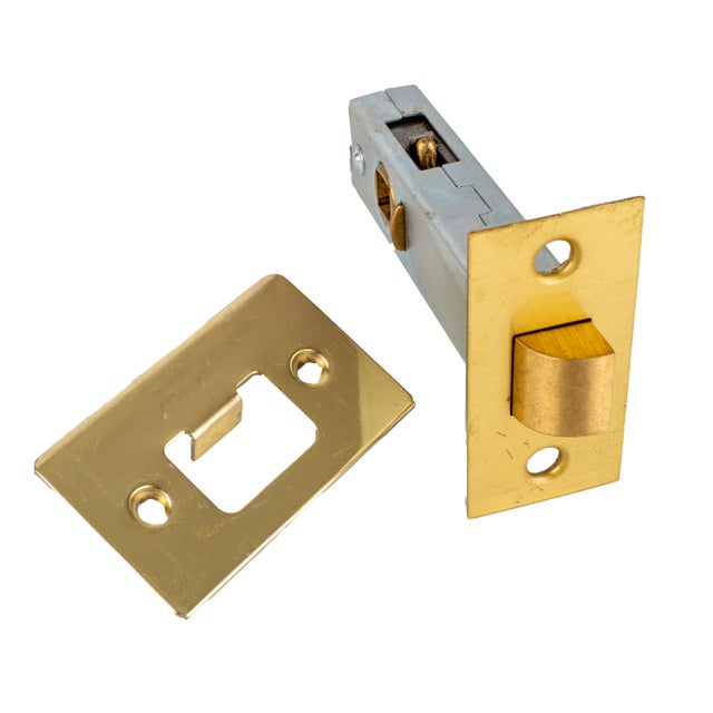 Picaporte tubular latonado 7x2,5 cm