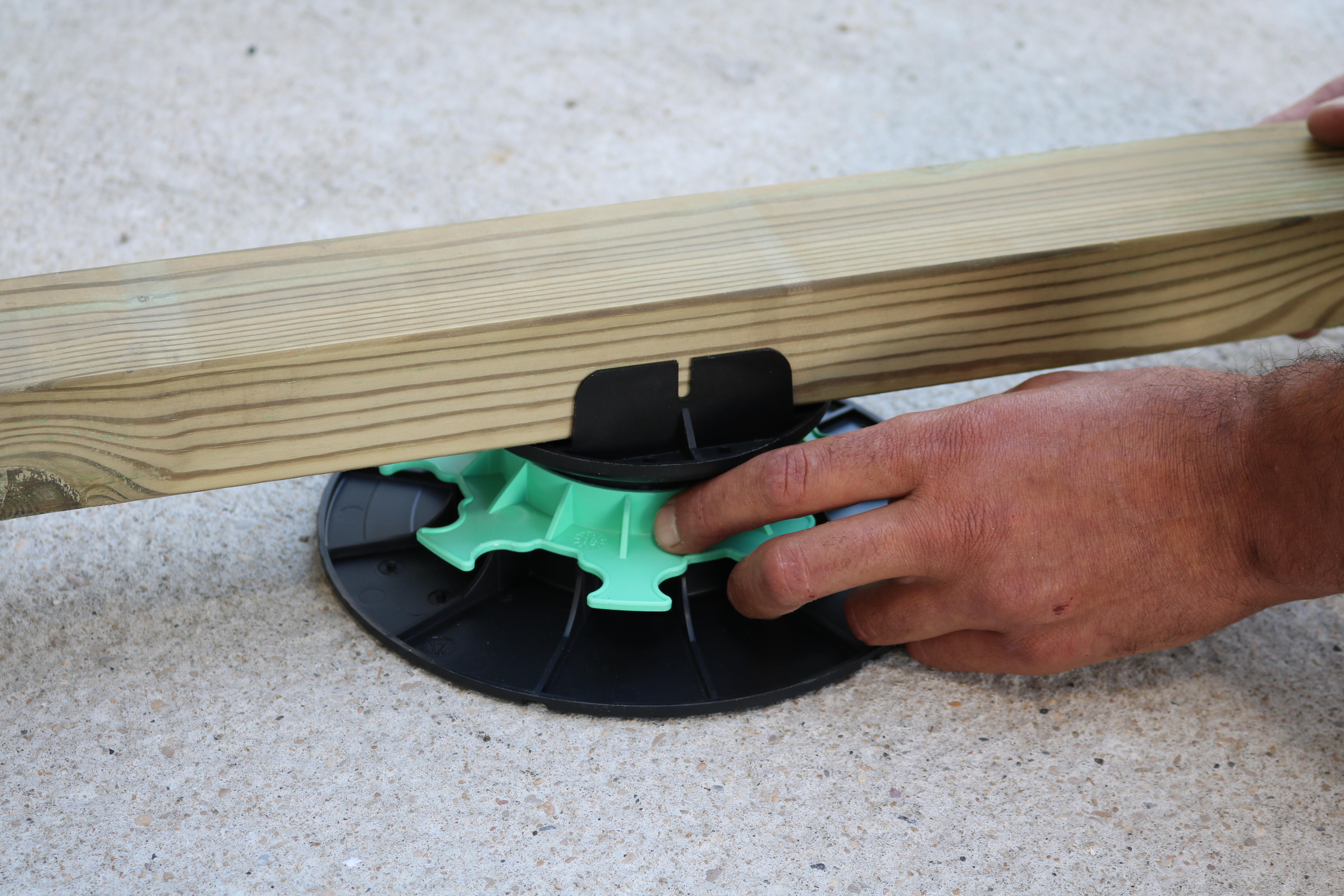 Lot de 8 plots pour lambourde, H.80 à 140 mm - 3