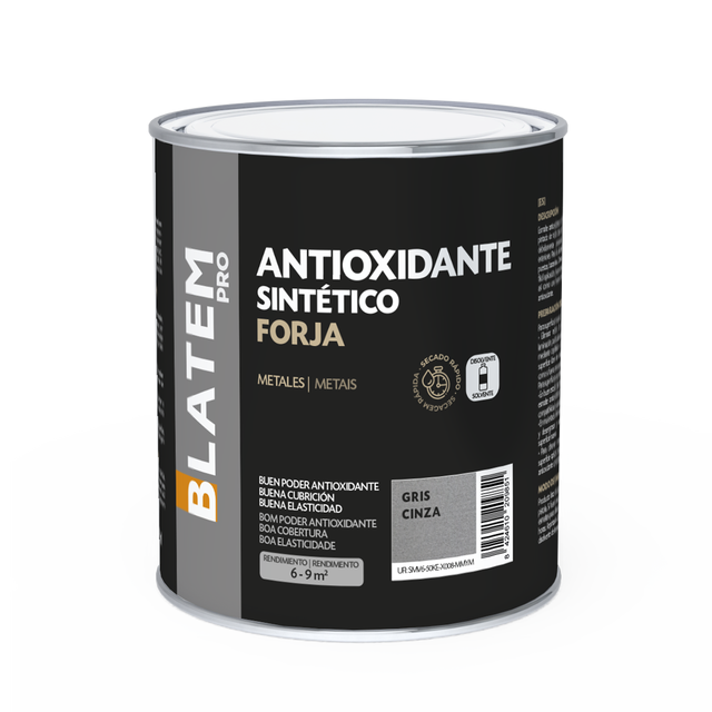 ESMALTE SINTÉTICO ANTIOXIDANTE FORJADO BLATEM 750ML CINZA