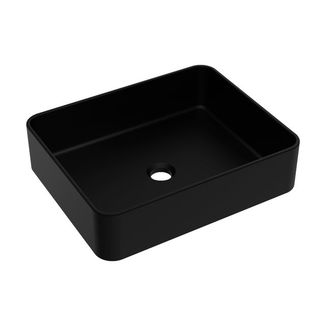 LAVABO SOBREPONER RECTANGULAR 47X36X11CM NEGRO MATE