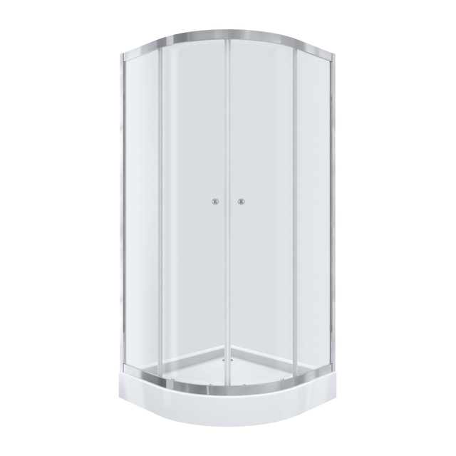 Kabina prysznicowa z brodzikiem Alfa 90x90x198 cm chrom Breezz