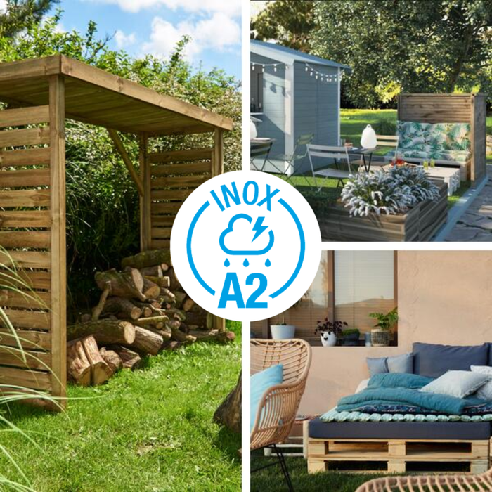 parafuso para madeira de aço inoxidável A2