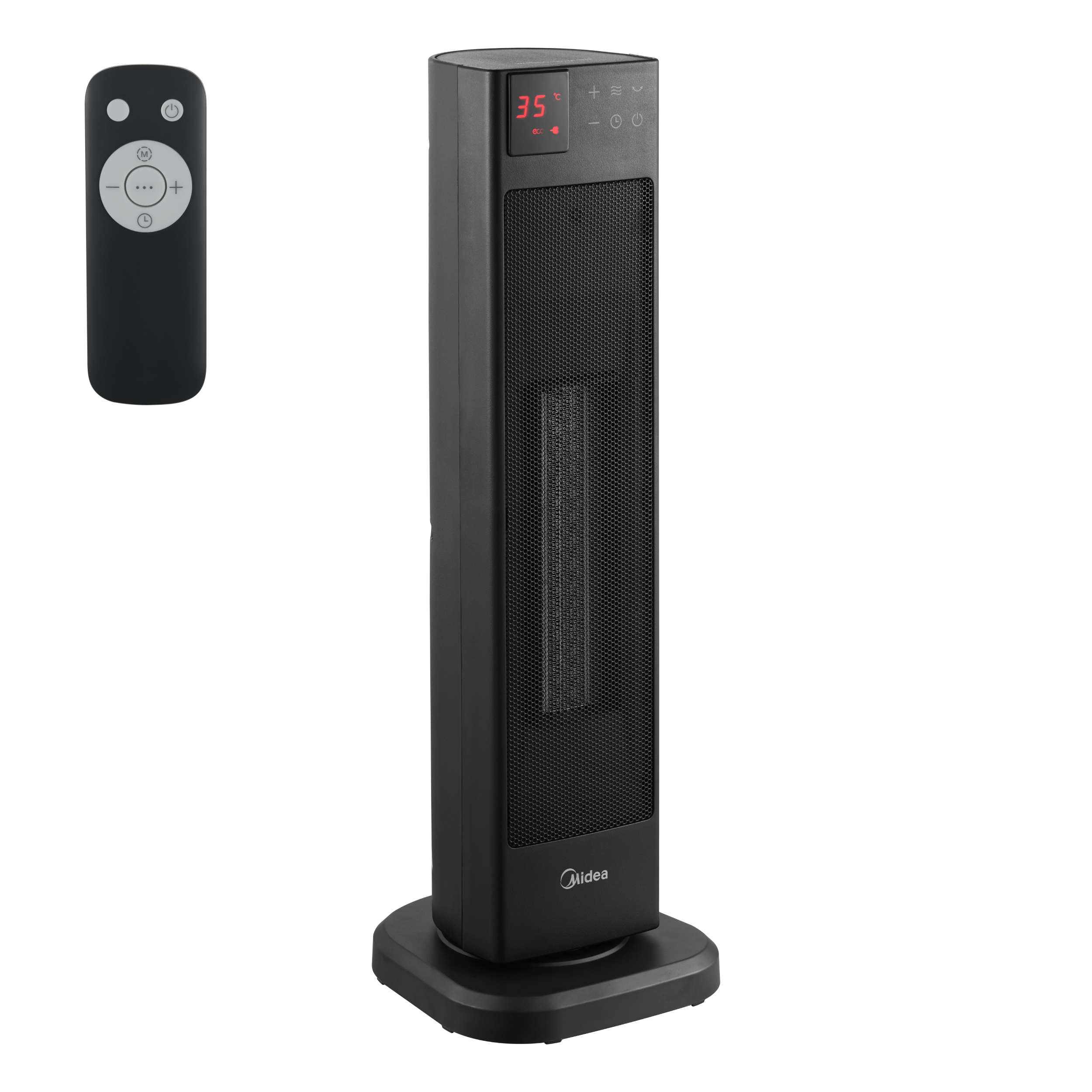 Termowentylator elektryczny przenośny czarny wys. 58 cm 2000 W Midea