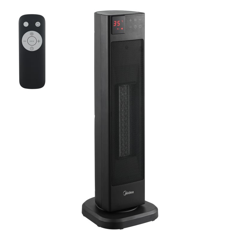 Termowentylator elektryczny przenośny czarny wys. 58 cm 2000 W Midea