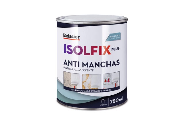TINTA PLÁSTICA INTERIOR SOLVENTE MATE ANTIMANCHAS ISOLFIX PLUS BEISSIER 750ML BRANCO