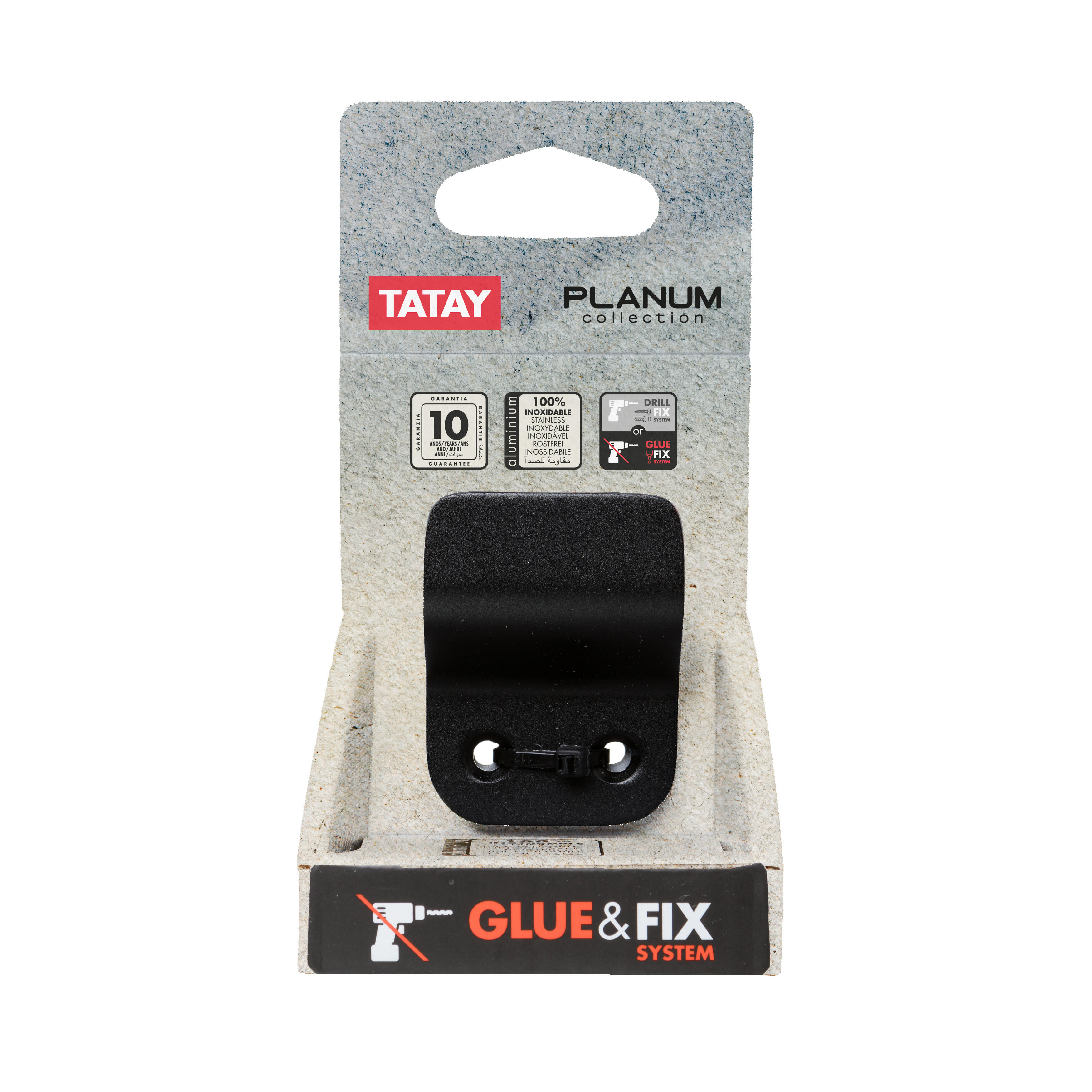 PERCHA SIMPLE PLANUM NEGRO - 2