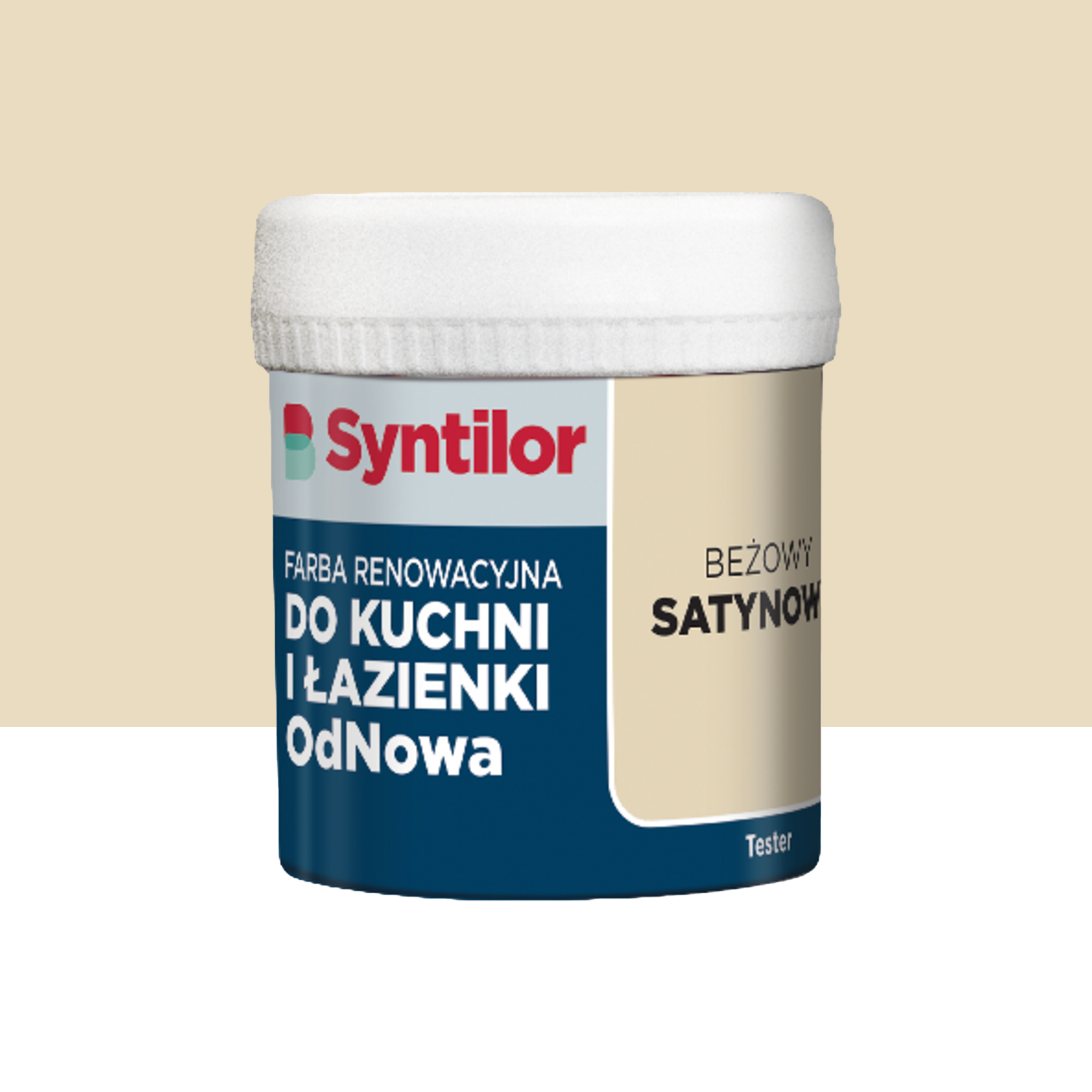 Tester farby renowacyjnej do kuchni i łazienki OdNowa Beżowy satynowa 0.075 l Syntilor