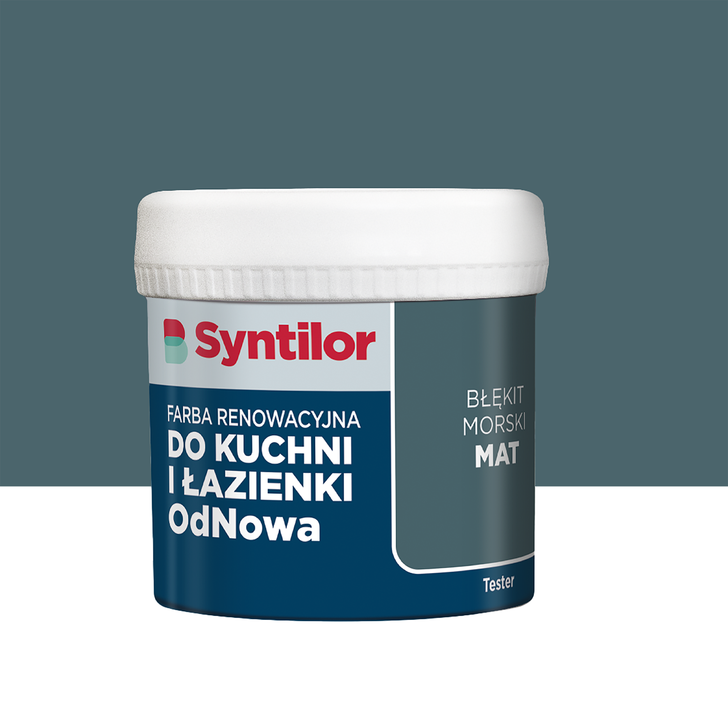 Tester farby renowacyjnej do kuchni i łazienki OdNowa Błękit morski mat 0.075 l Syntilor
