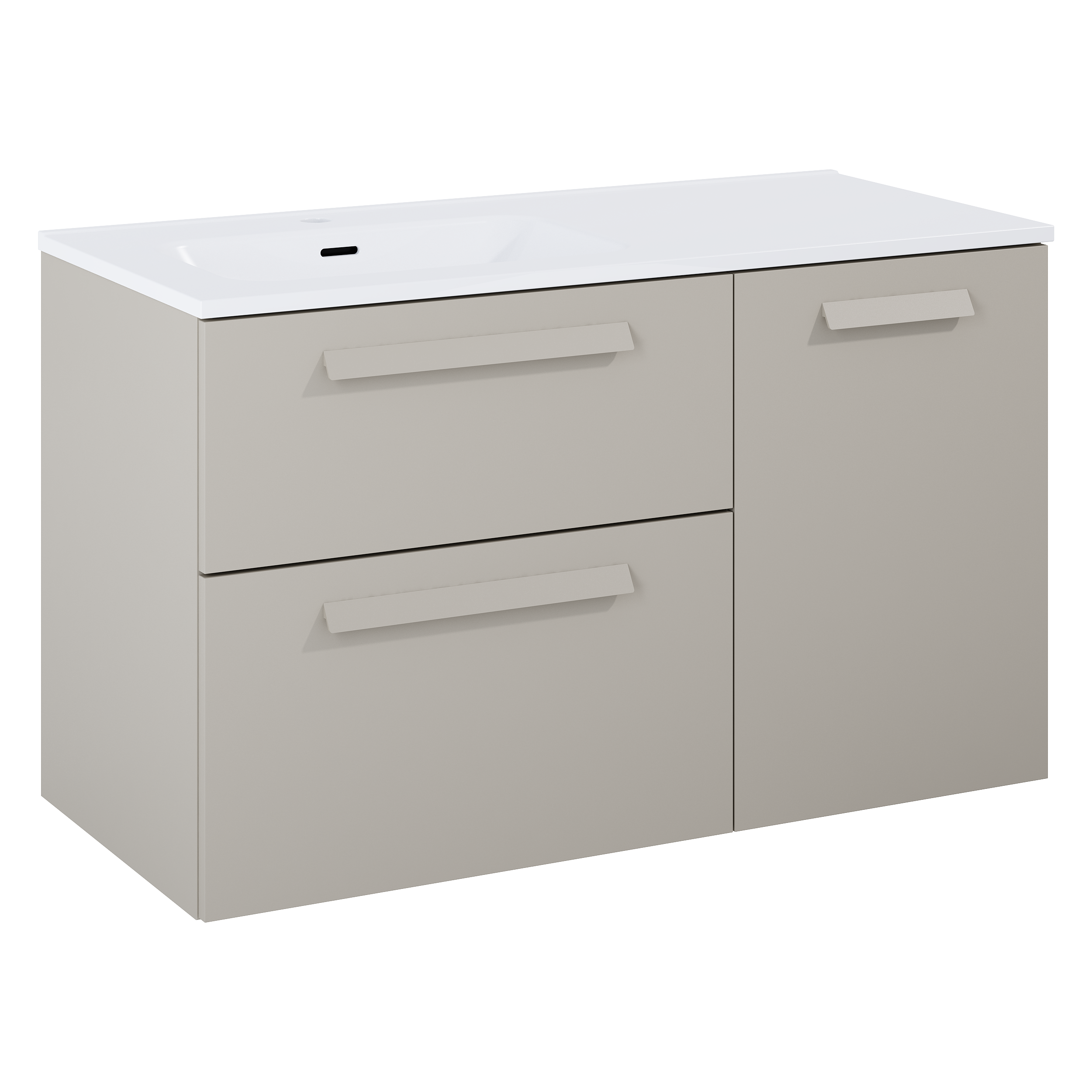 Szafka pod umywalkę wisząca Ness 100x45.6x59 cm beżowa Sensea