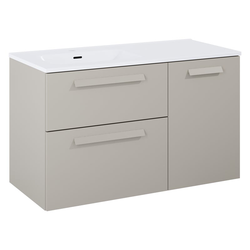Szafka pod umywalkę wisząca Ness 100x45.6x59 cm beżowa Sensea