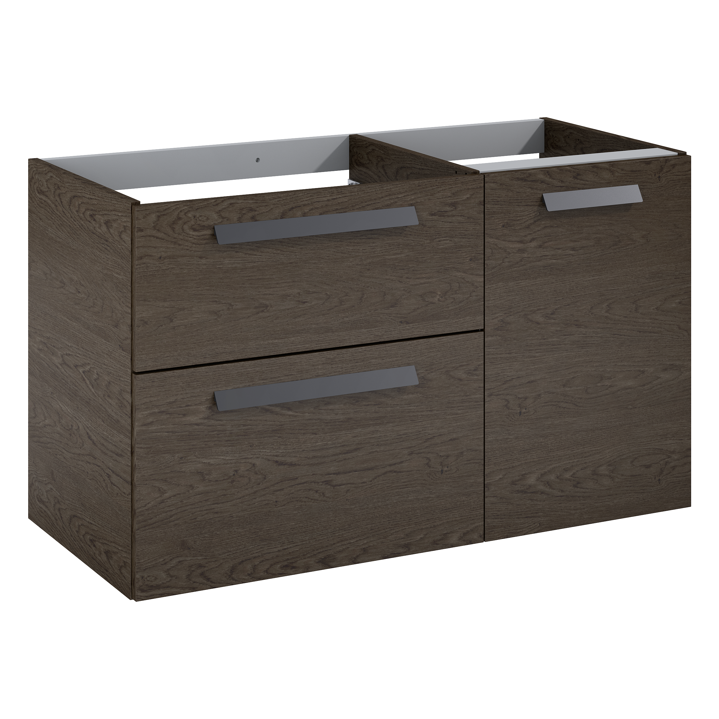 Szafka pod umywalkę wisząca Ness 100x45.6x59 cm brązowa orzech Sensea