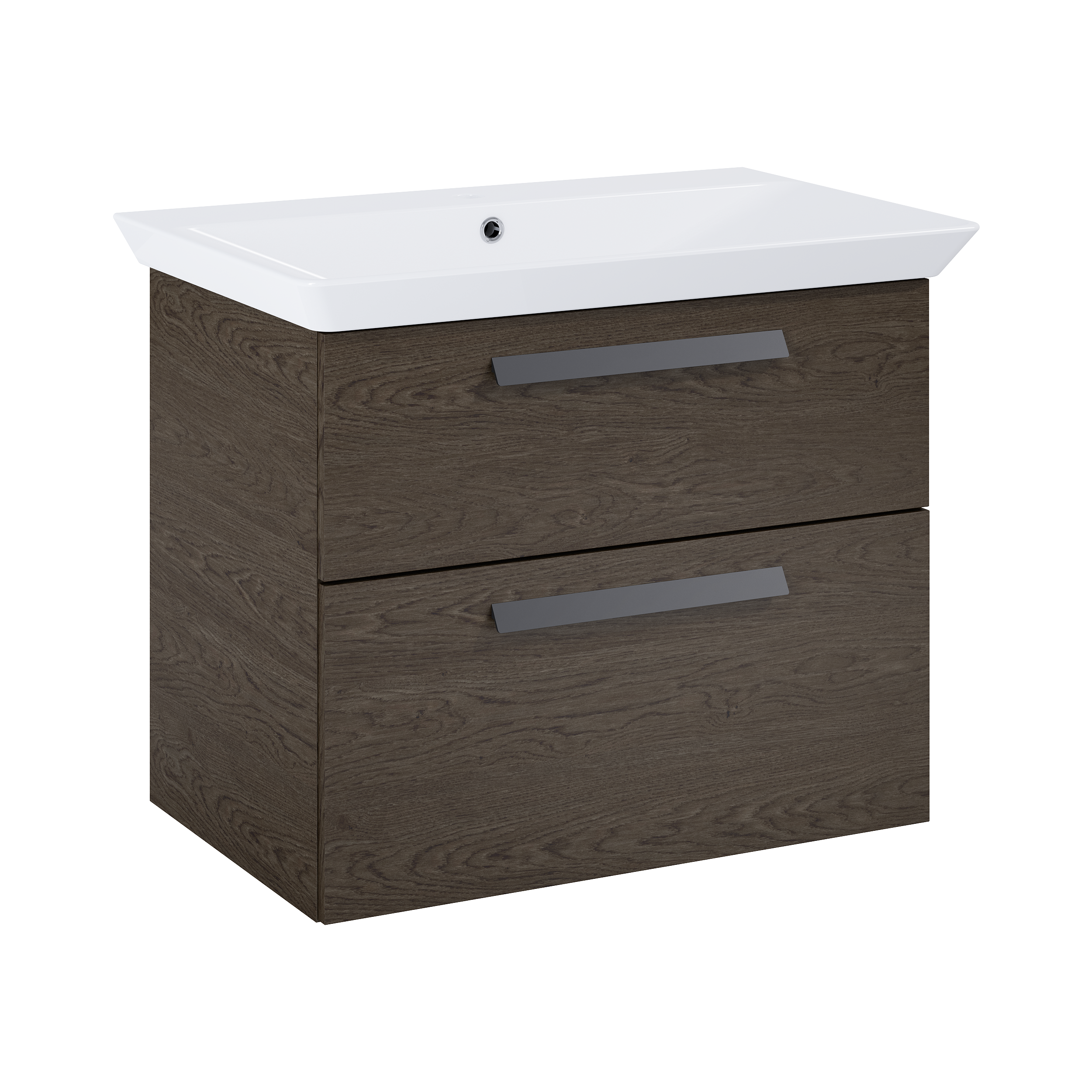 Szafka pod umywalkę wisząca Ness 71.6x46x59 cm brązowa orzech Sensea