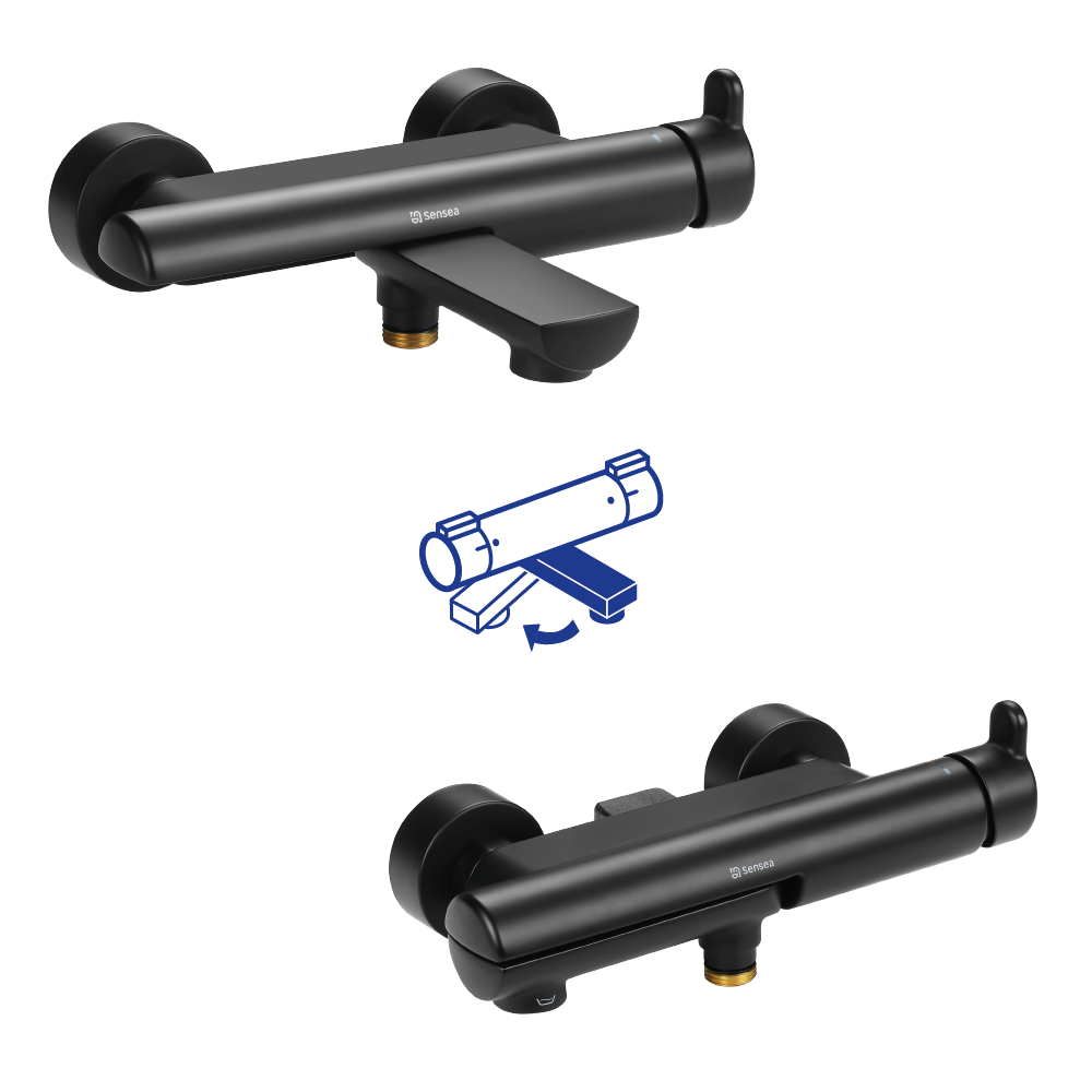 Grifo de bañera monomando SENSEA Easy negro mate - 5