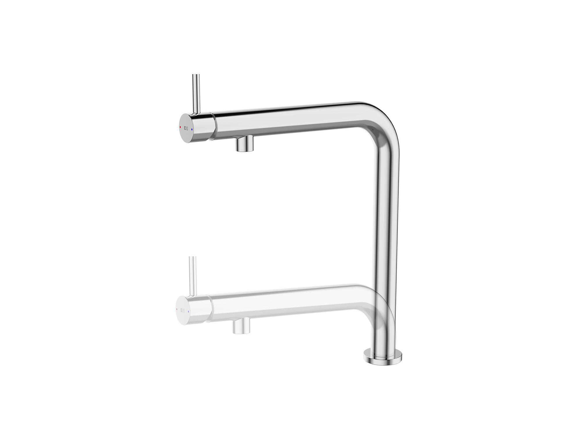 Grifo de cocina monomando caño alto abatible essebagno magic cromo