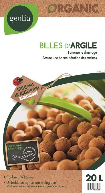 Paillage minéral argile GEOLIA, 20 L