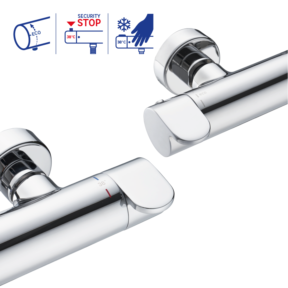 Grifo de ducha termostático SENSEA Icone cromo brillo Zamak - 7