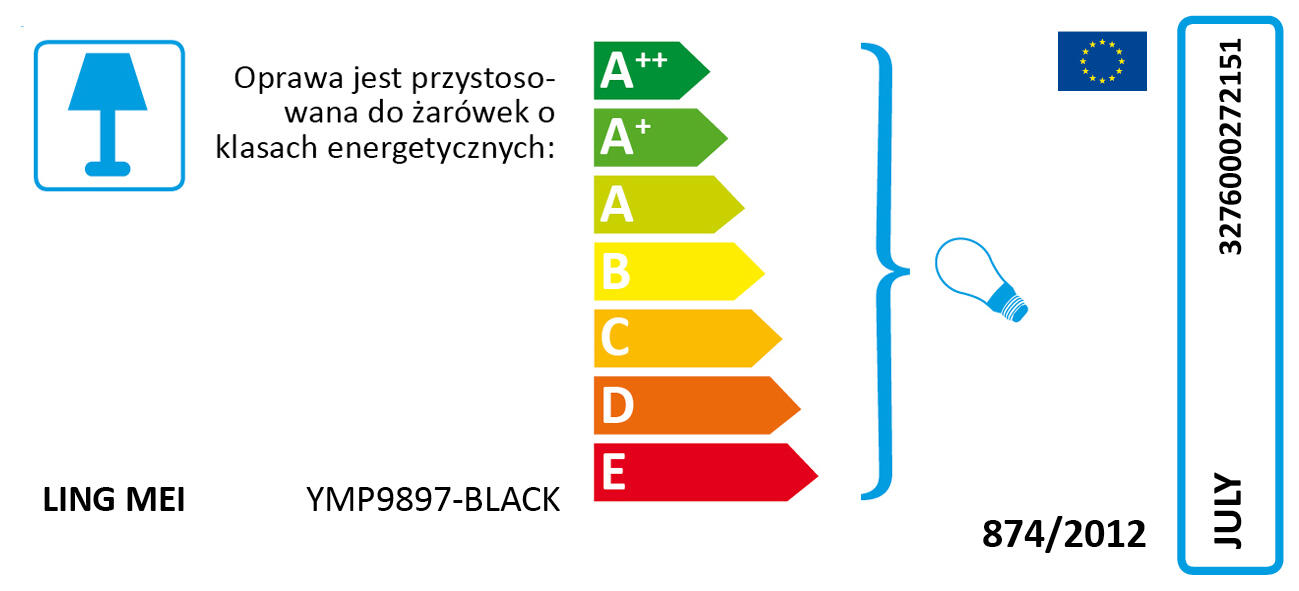 Zawieszenie JULY czarne E27 INSPIRE - 2