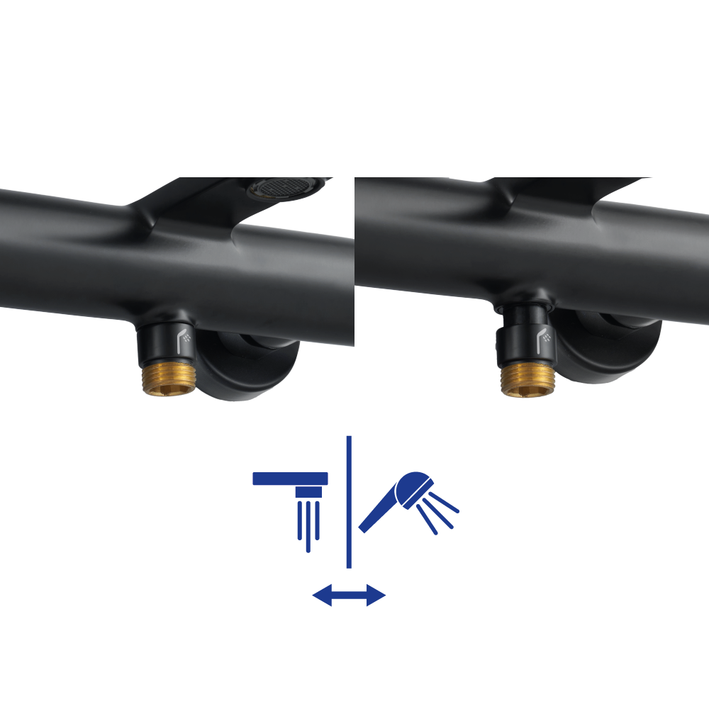 Grifo de bañera monomando SENSEA Cinta negro mate Latón - 9