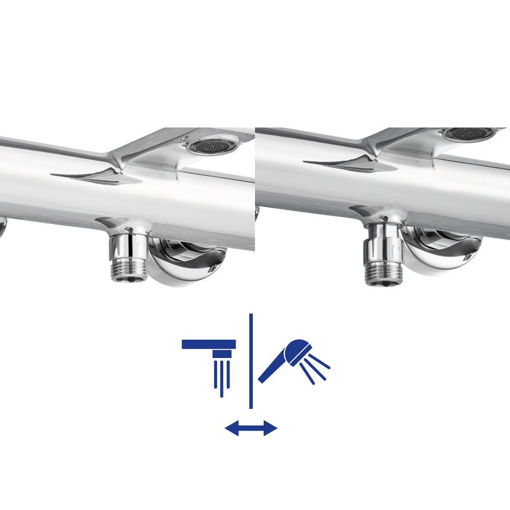 Grifo de bañera monomando SENSEA Cinta cromo brillo Latón - 9