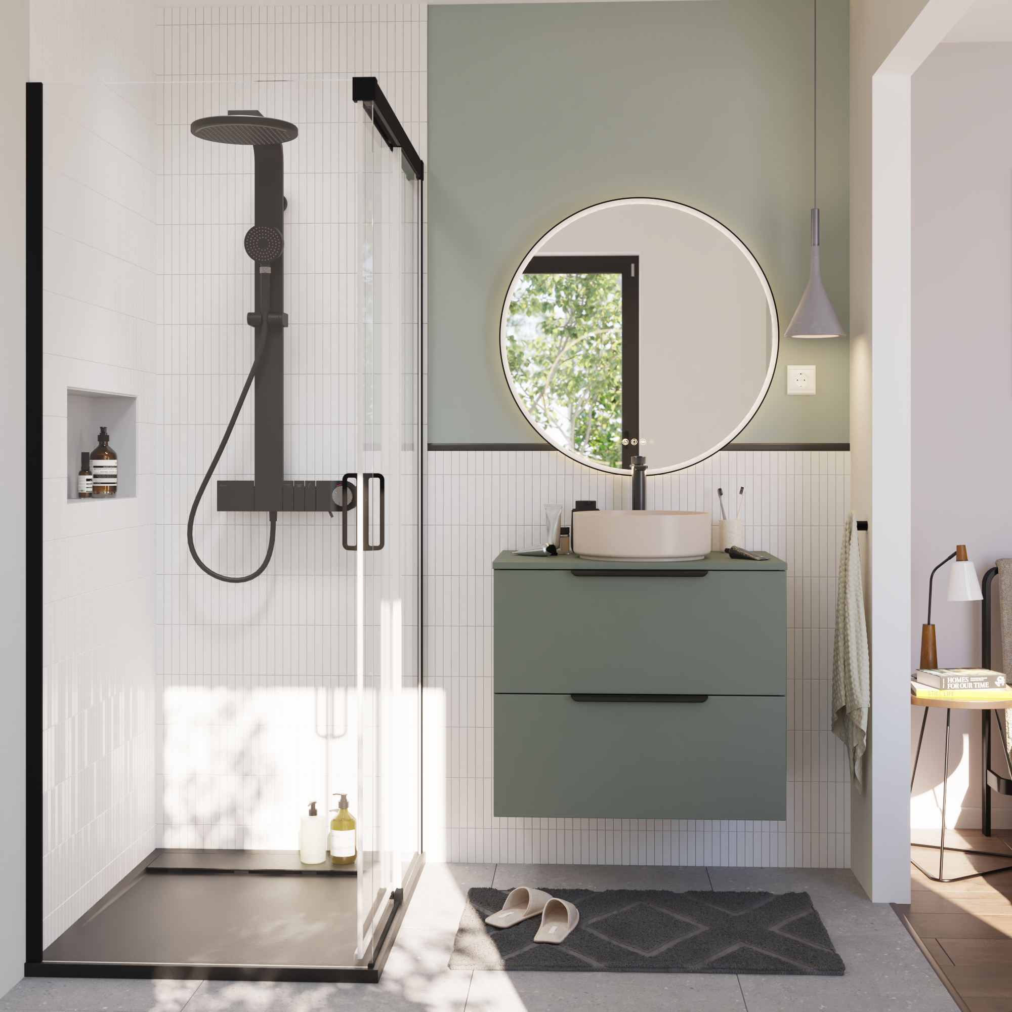 Panel boczny drzwi prysznicowych przesuwnych Neo Sensea - 1