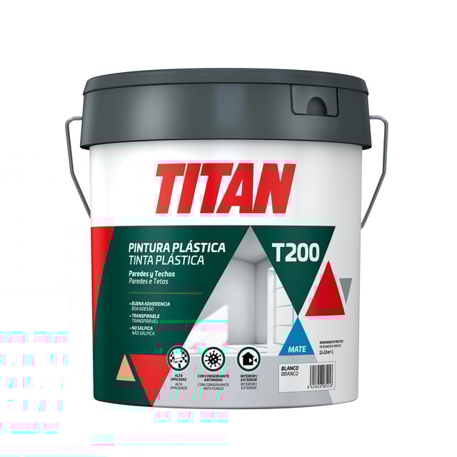 BASE PINTURA PLÁSTICA MATE T200 15L TONOS CLAROS