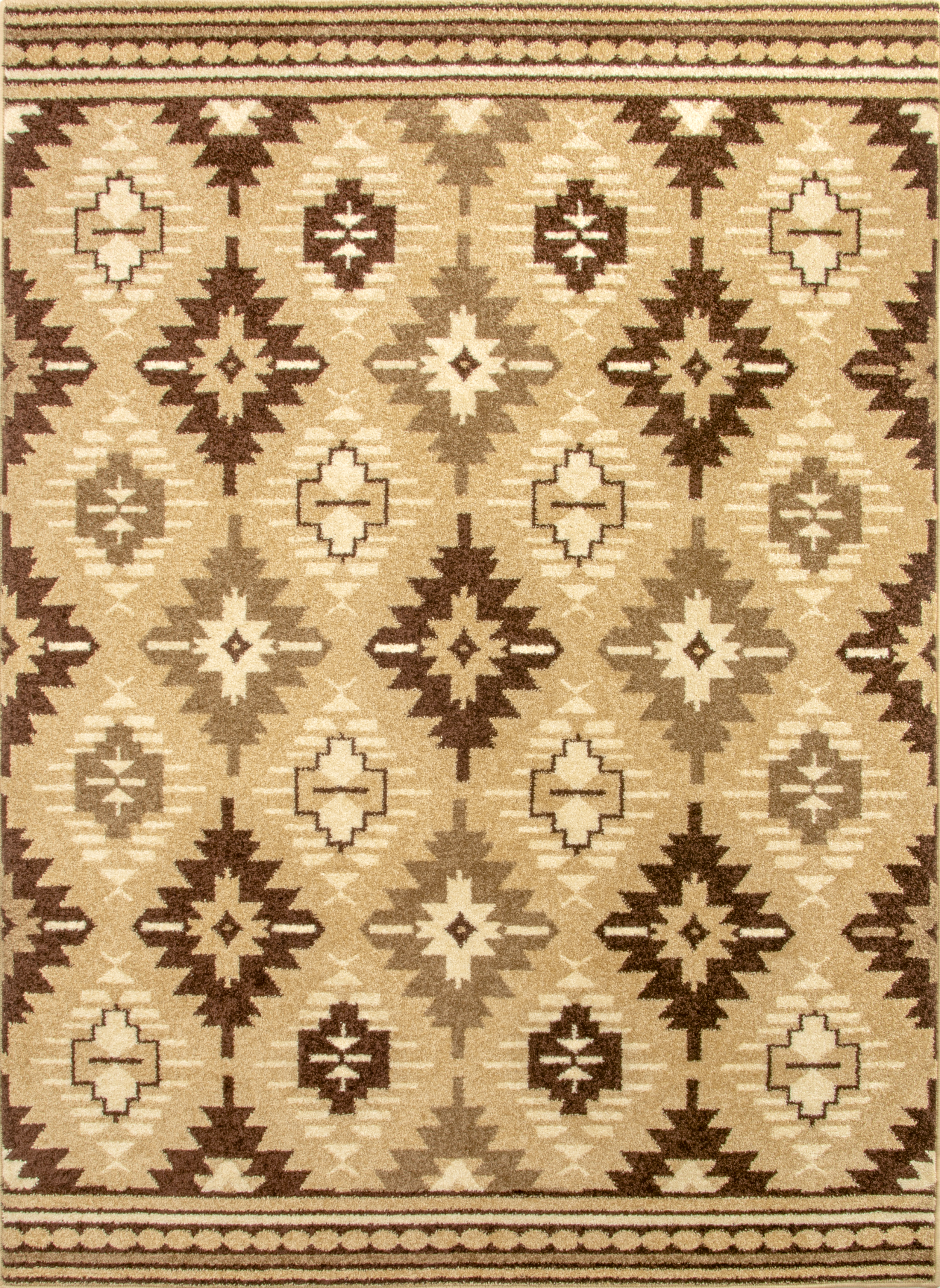 Dywan Lot Oro Frise beżowo-brązowy 60 x 110 cm