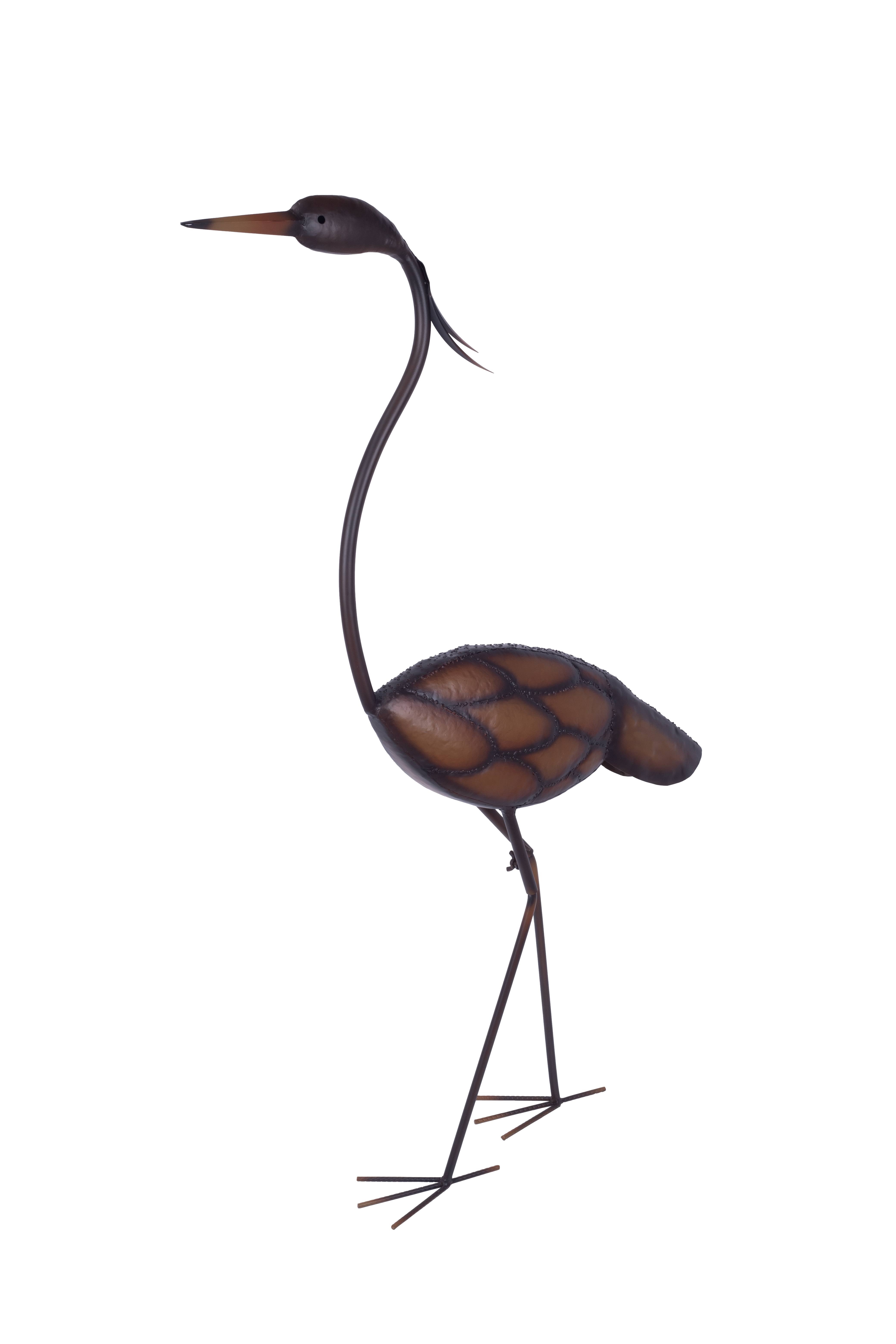 Dekoracja ogrodowa czapla 70x19x110 cm metalowa