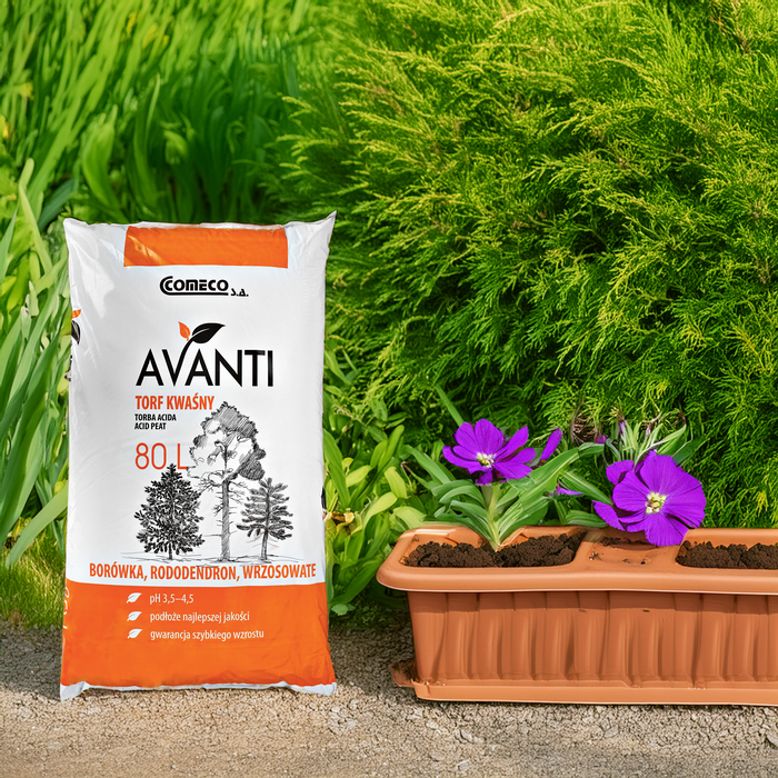 Torf ogrodniczy kwaśny 80l Avanti
