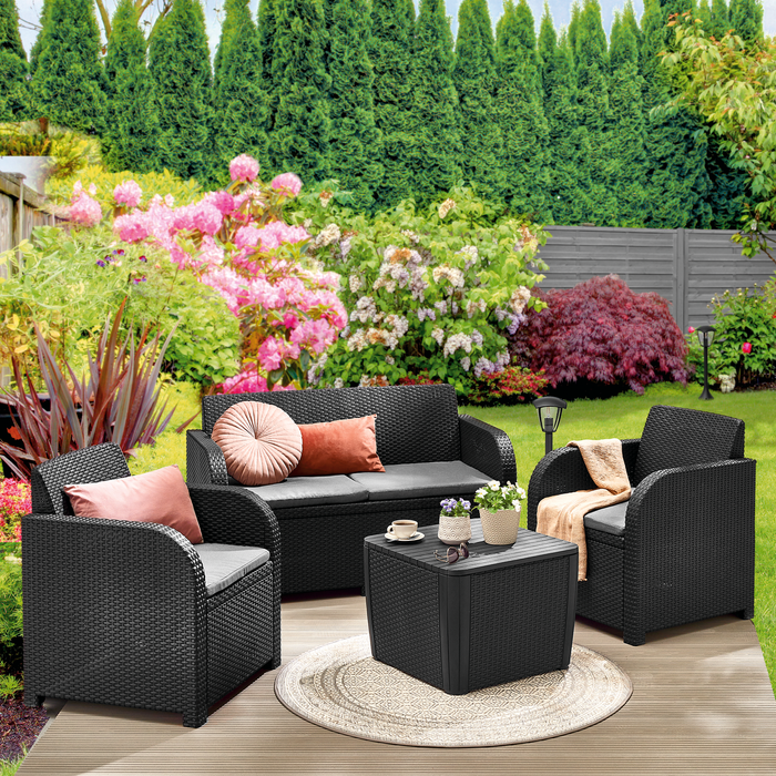 Meble ogrodowe zestaw Novara antracytowe Keter