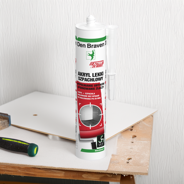 Akryl lekki szpachlowy AKRYL-FAST 280 ml Biały DEN BRAVEN