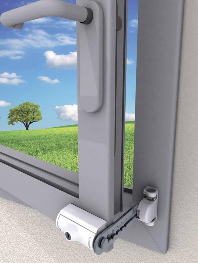 Entrebâilleur de fenêtre zamak blanc, SOCONA Blockair - tr6s