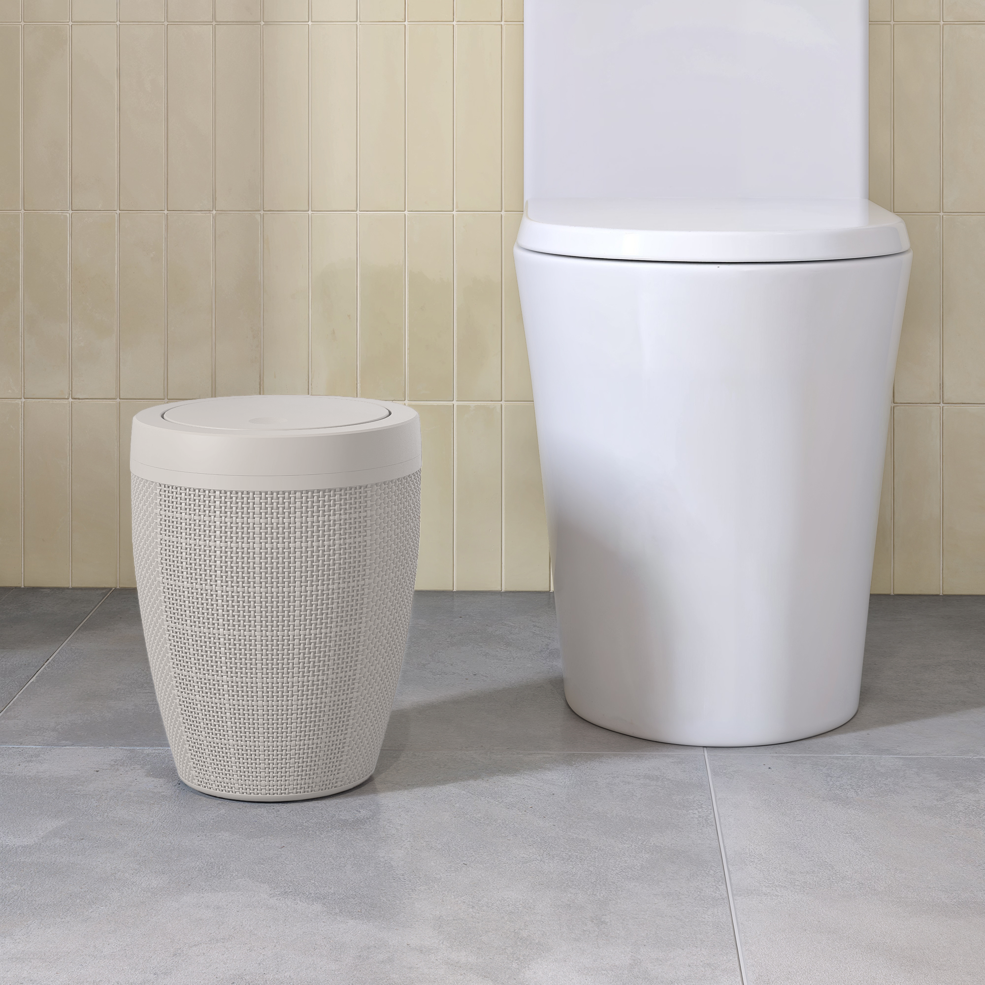 Balde 6 lt bege Sensea Linen - 2