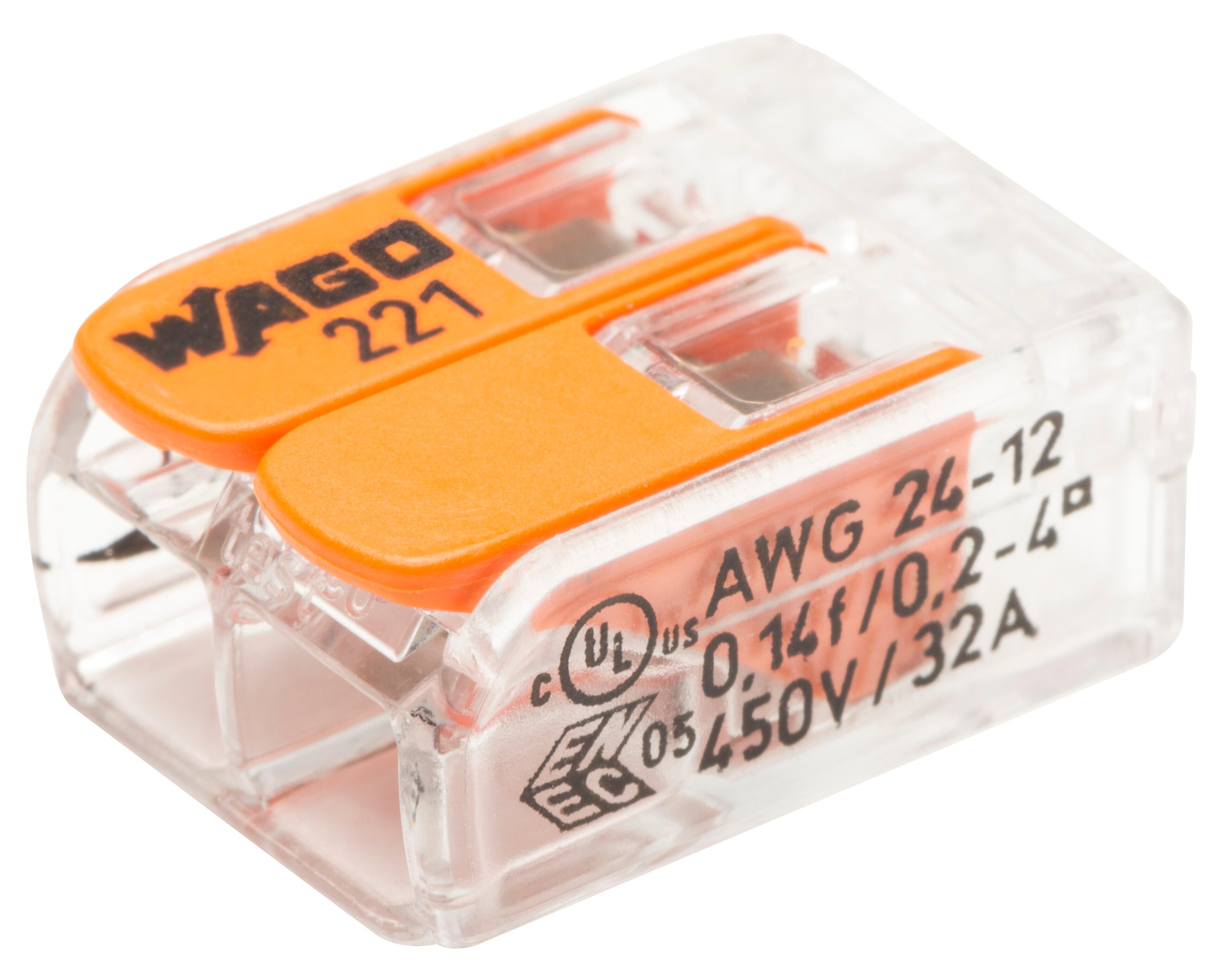 CONECTOR 2 ENTRADAS 0,5-6MM2 WAGO S221 30UDS - 2