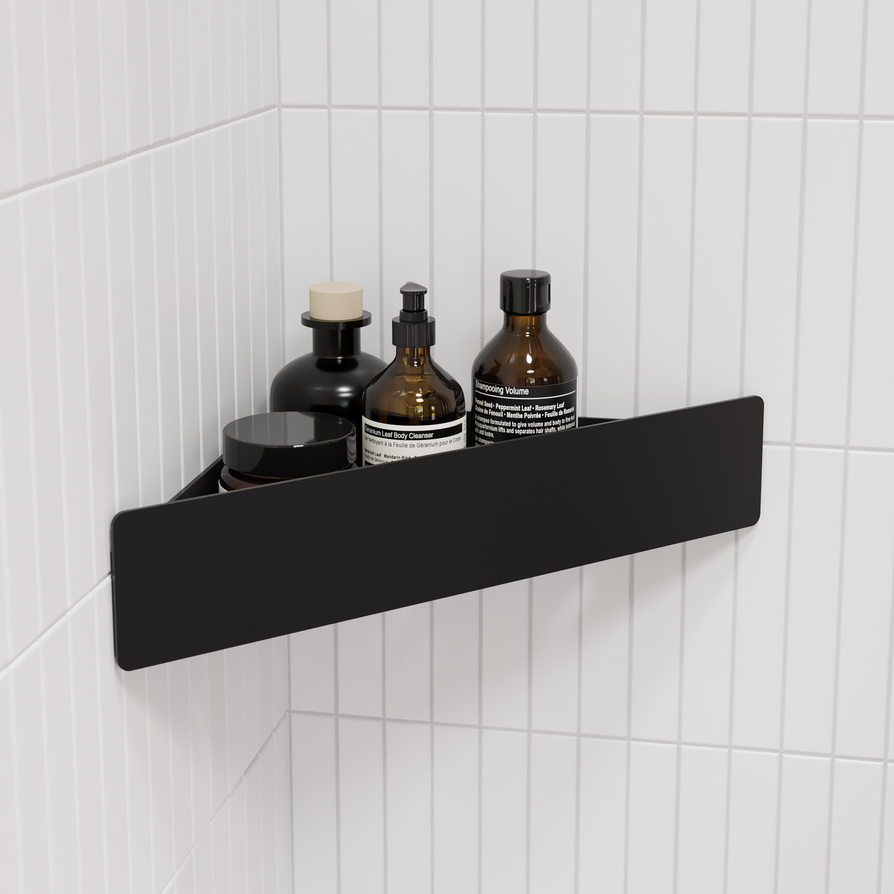 Organizador de ducha Neo negro 31.11x6x22 cm - 4