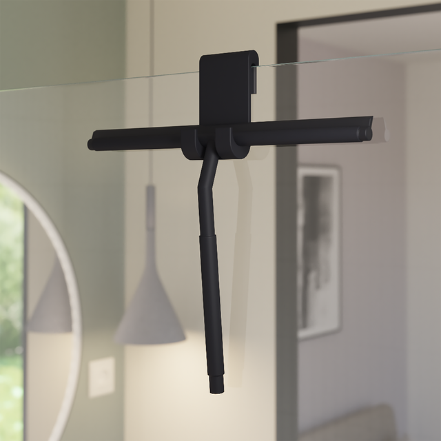 Raclette pour porte de douche à suspendre Neo noir