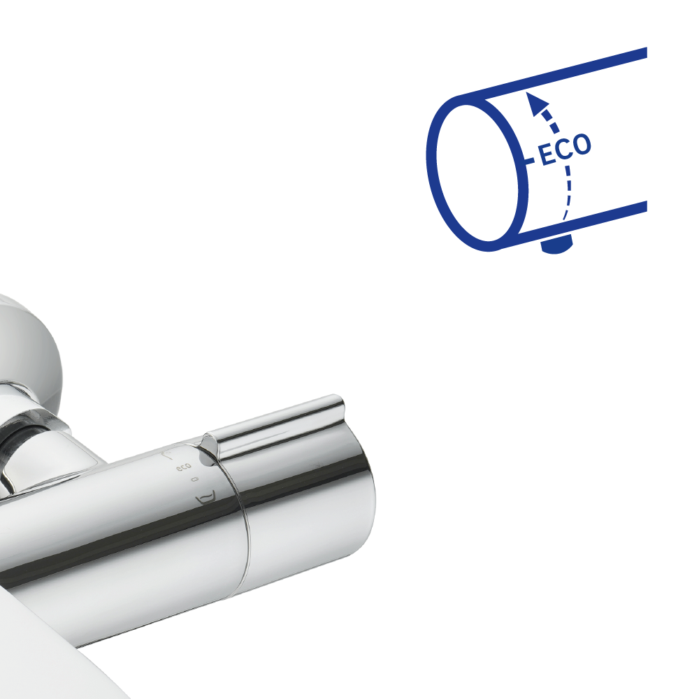 Sensea essential chrome bateria wannowa water eco - 0